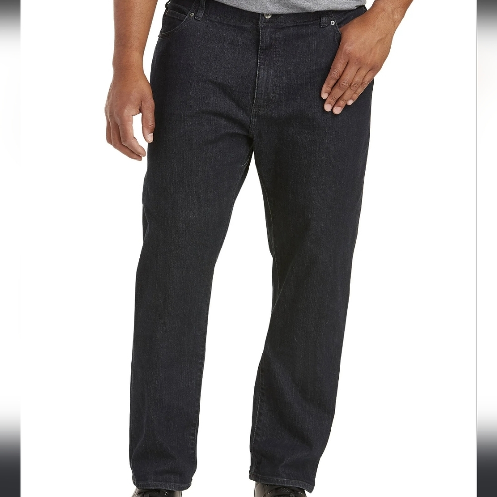 Big and Tall Sean John Athlete Tapered Stretch Blue Jeans